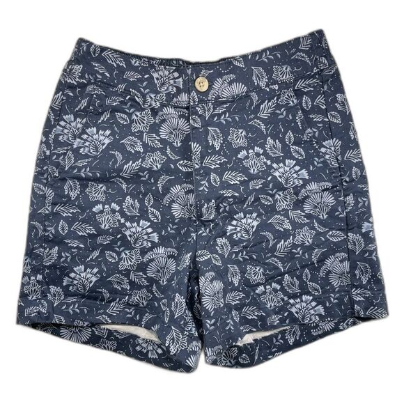 Unbranded Pants - High Rise Stretchy Girlfriend Shorts Jacks W/ S Blue Floral Cotton Modal LN/NWOT